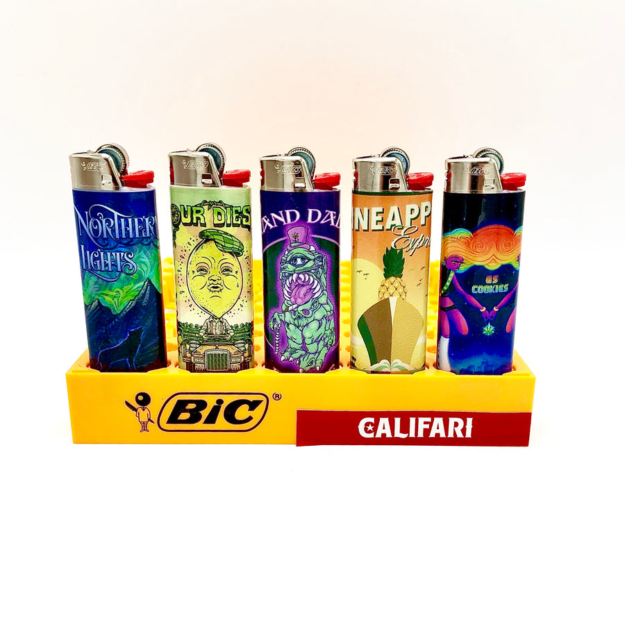 Califari Strain Art Bic Lighter - Variety Pack of 5