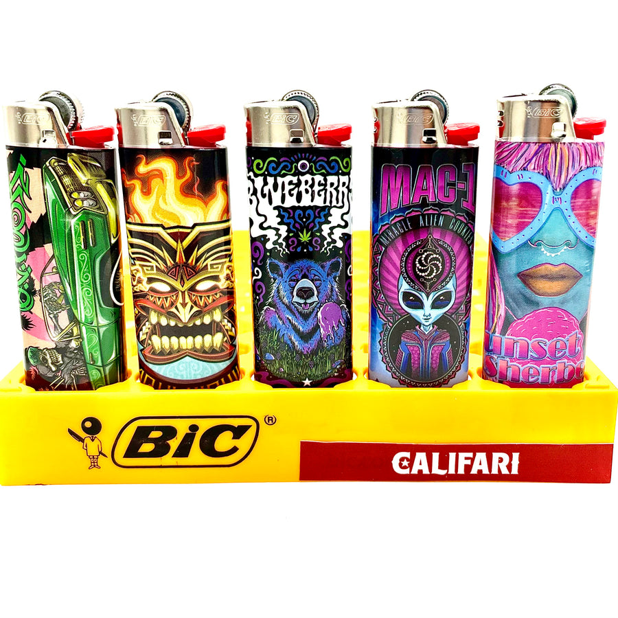 Califari's Sequel Strain Art Bic Lighter 5 Pack