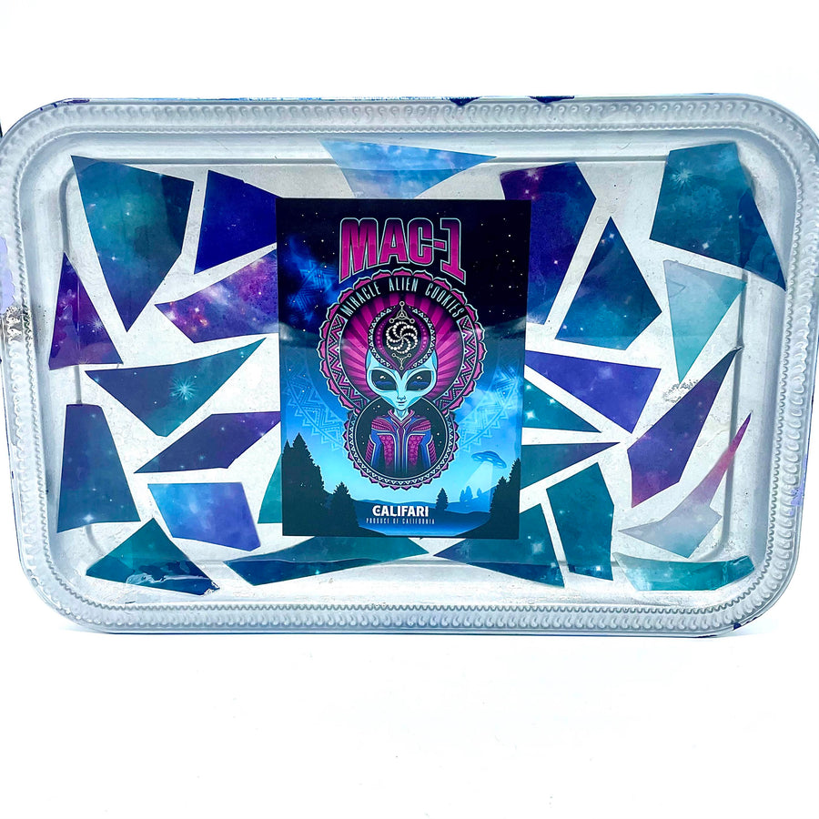 The MAC-1 Hand Painted Rolling Tray by Amina