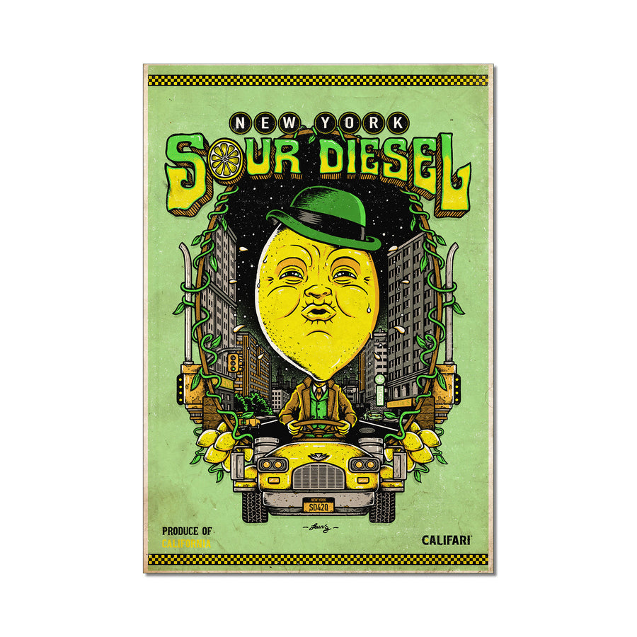 New York Sour Diesel 13 x 19 Lithograph Poster