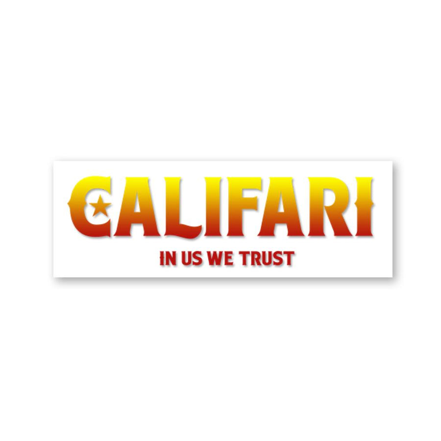Califari – In Us We Trust Sticker