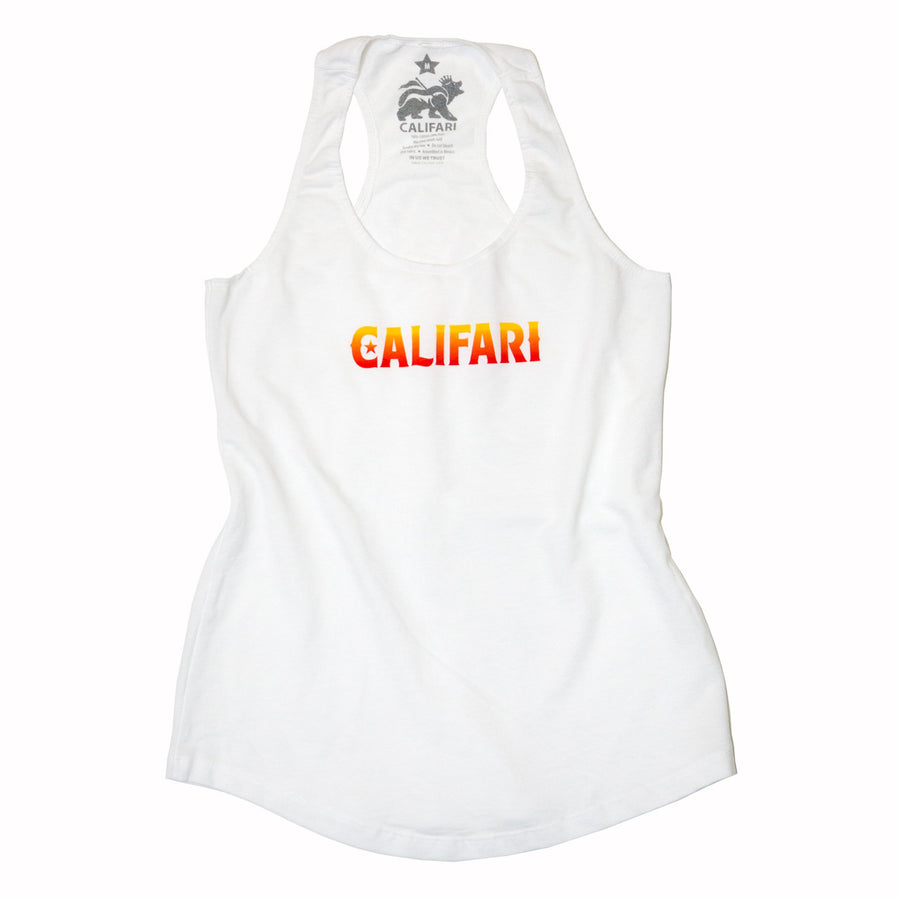 White Califari Bottle Cap Tank